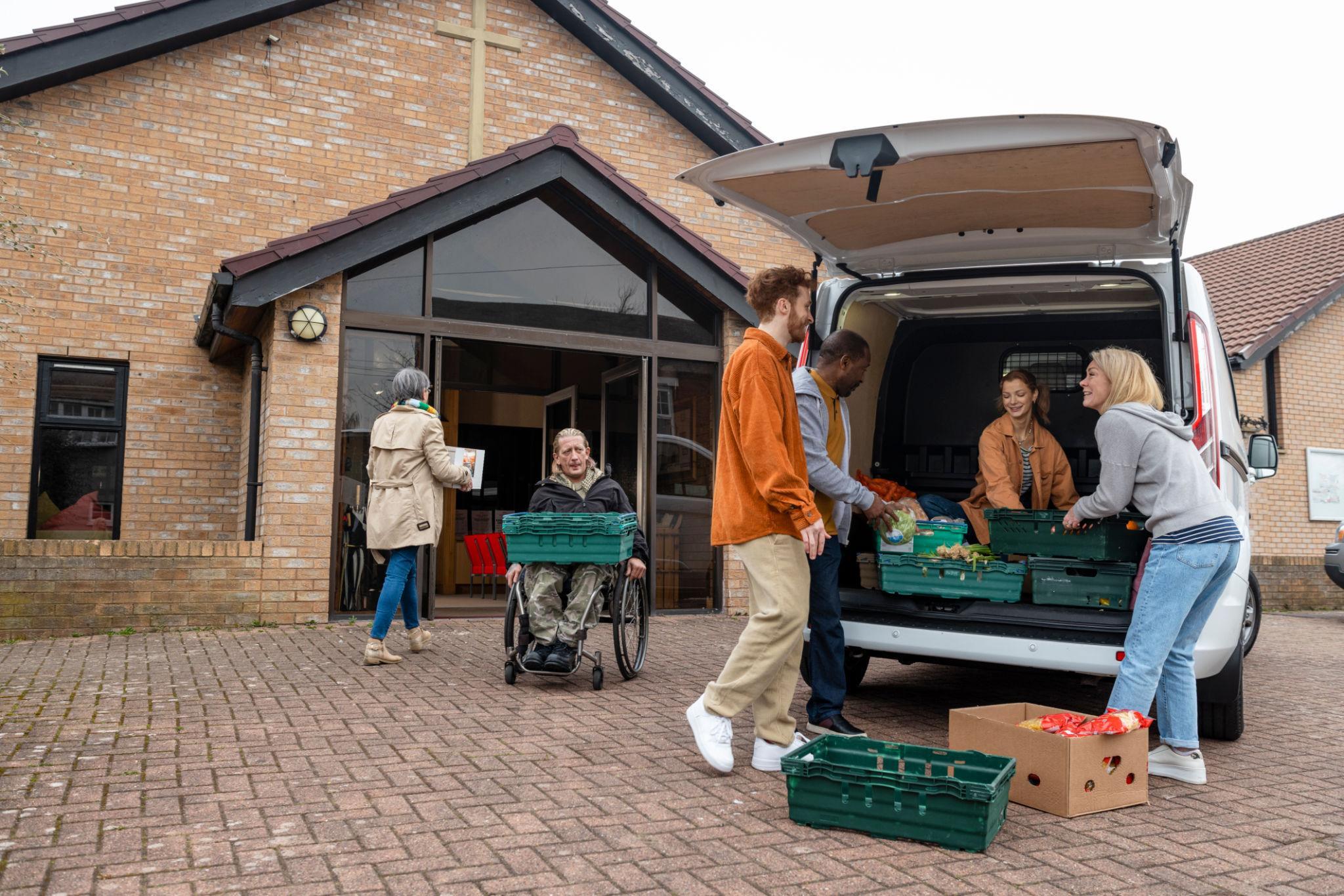 Community volunteers support families with basic needs